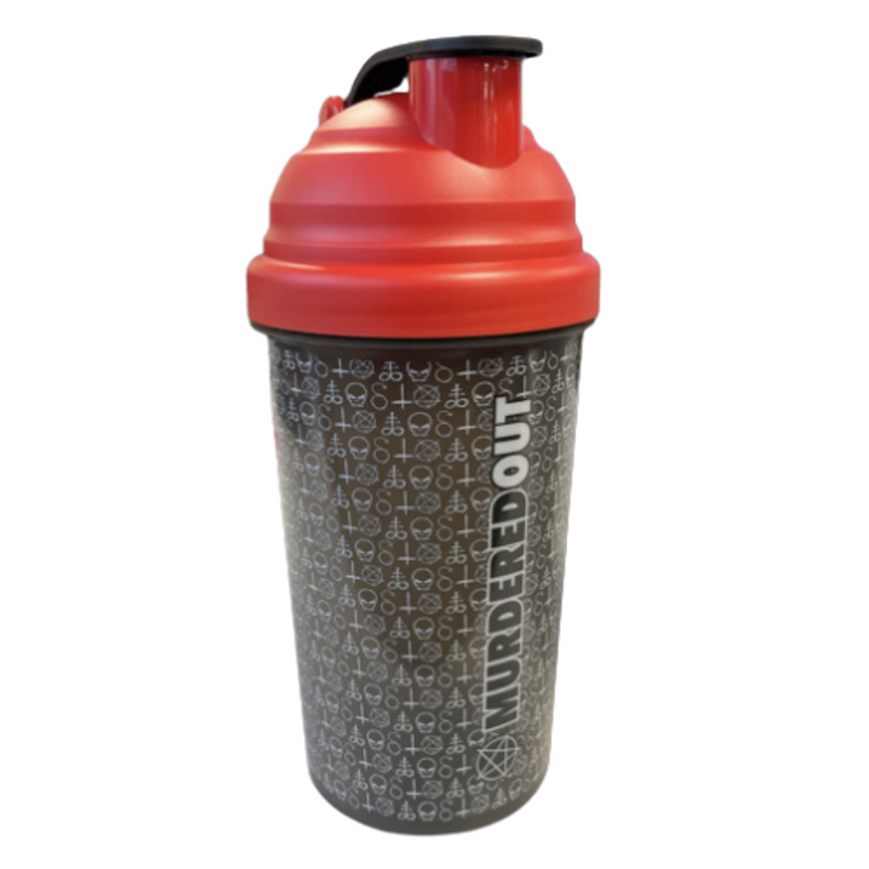 Murdered Out, Murdered Out Shakermate 600ml, Black/Red - Stayfit.no
