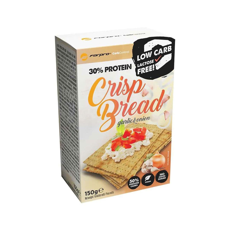 Forpro, 30% Protein Crisp Bread, 150g, Garlic & Onion - Stayfit.no