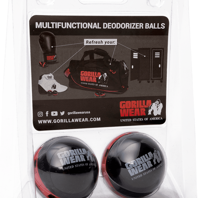 Gorilla Wear, Multifunctional Deodorizer Balls - Black/Red - Stayfit.no