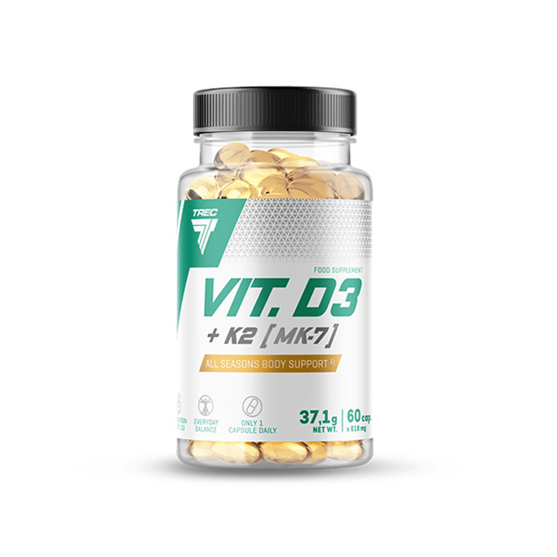 Trec Nutrition, Vitamin D3 + K2 (MK-7) - 60 caps - Stayfit.no