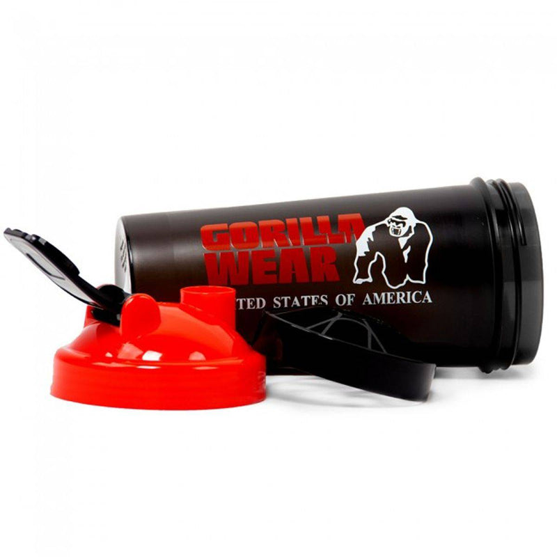 Gorilla Wear, Shaker Gorilla Wear XXL 1000ml - Black/Red - Stayfit.no