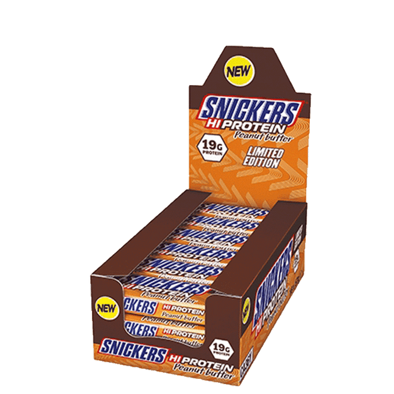 Mars Wrigley, Snickers HiProtein Bar, 57g x 12 stk, Peanut Butter - Stayfit.no