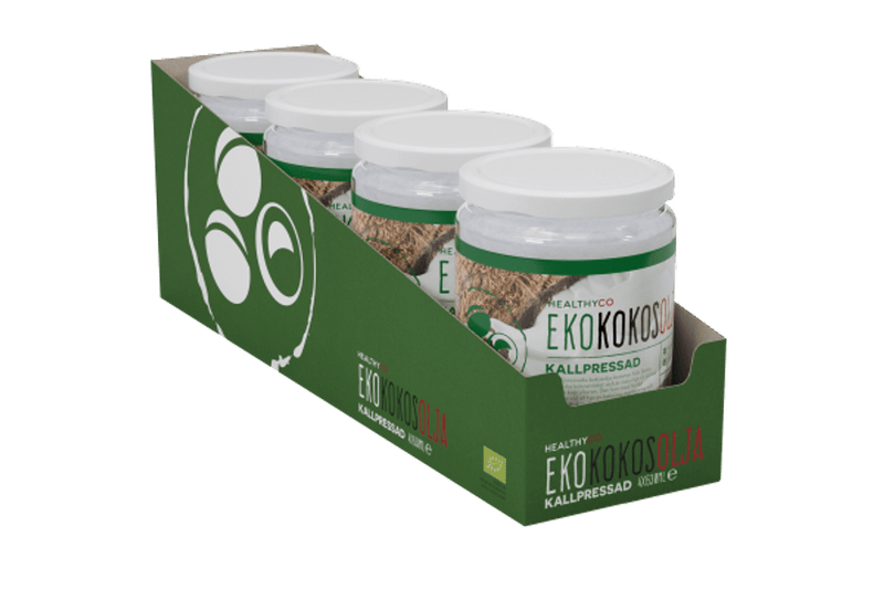 Healthy Co., Healthyco Coconut oil - cold pressed ECO - 630ml x 4stk - Stayfit.no