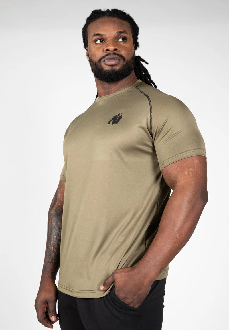 Gorilla Wear, Performance T-Shirt - Army Green - Stayfit.no