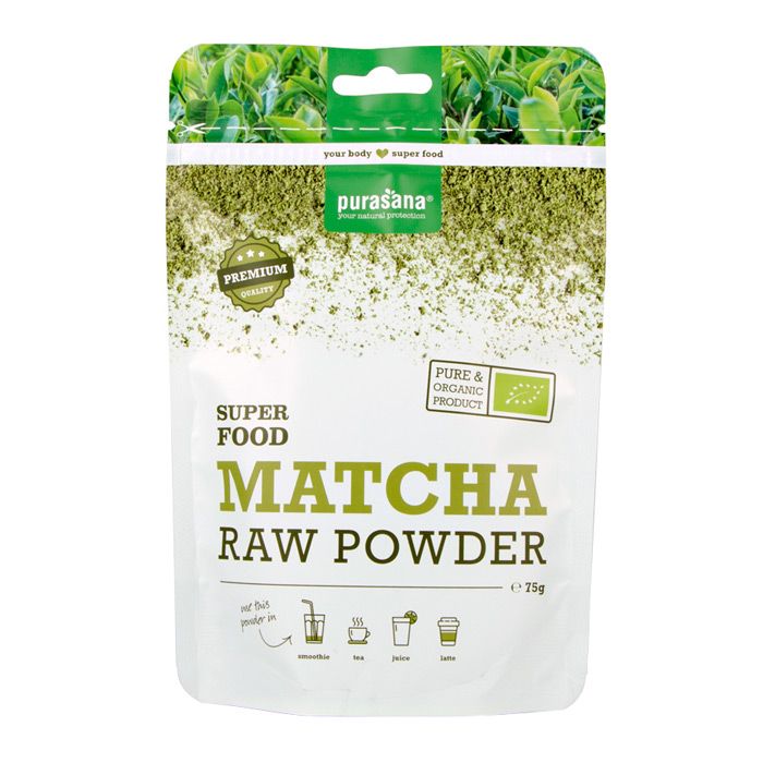 Purasana, Purasana Matcha Raw Powder, 75g - Stayfit.no