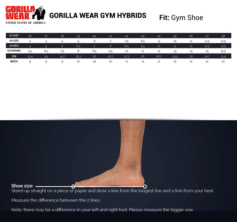 Gorilla Wear, Gym Hybrids, White - Unisex - Stayfit.no