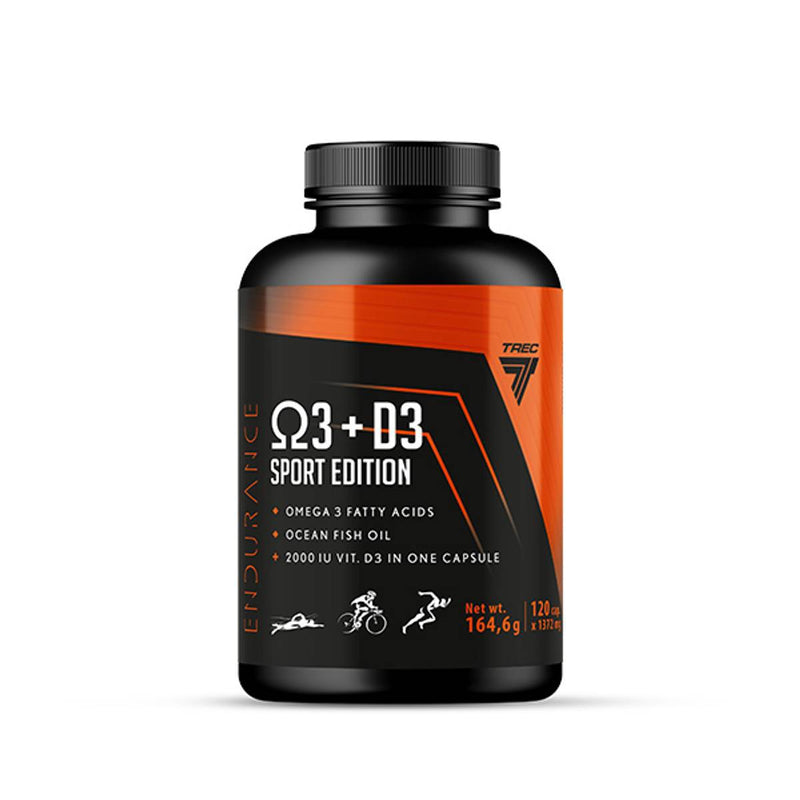 Trec Nutrition, Omega 3+D3, Sport Edition, 120cap - Stayfit.no