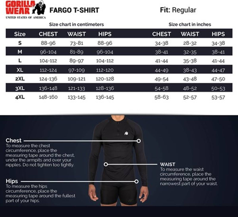 Gorilla Wear, Fargo T-shirt - Black - Stayfit.no