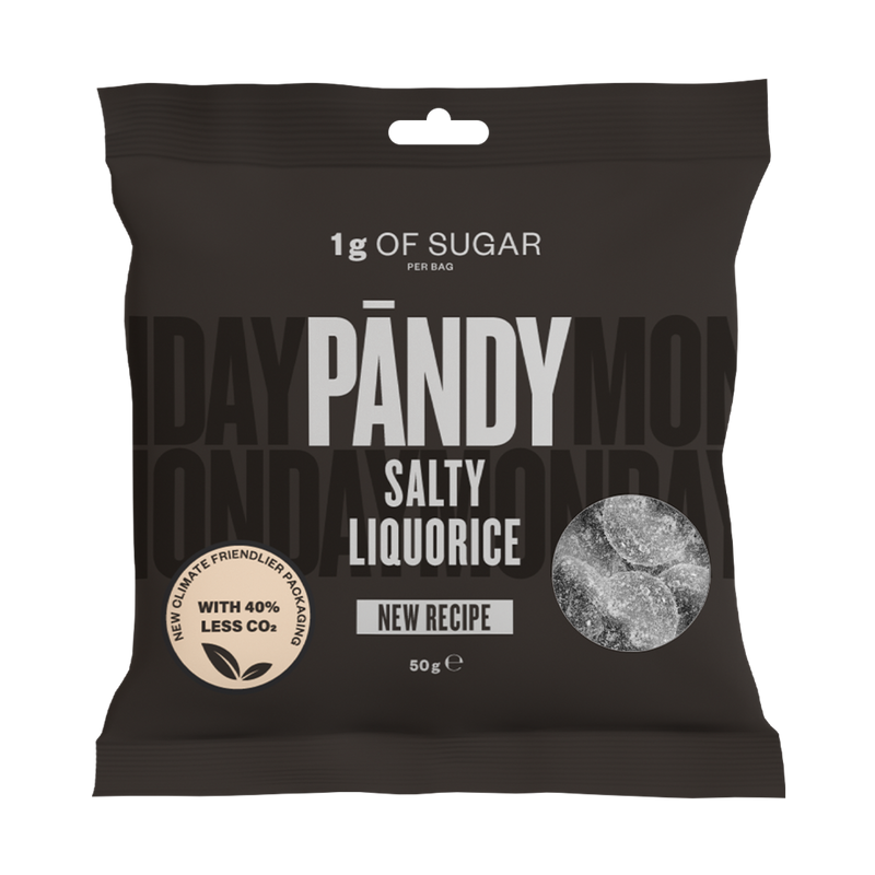 Pandy, Pandy Candy, 50g x 14stk, Salty Liquorice - Stayfit.no
