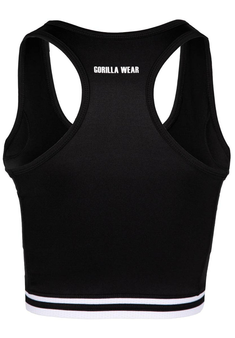 Gorilla Wear, Mesa Zip Front Crop Top, Black - Stayfit.no
